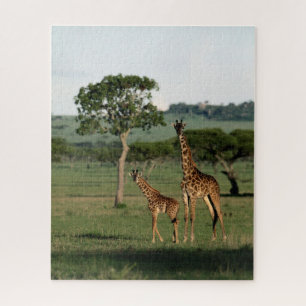 Niedliche Kleintiere   Giraffe Calf & Mama Puzzle