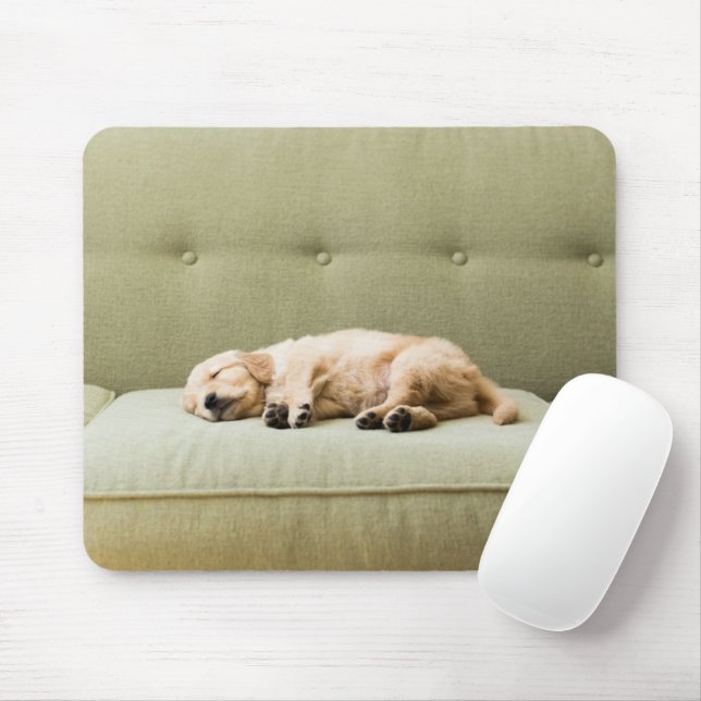 Niedliche Kleintiere | Golden Retriever Puppy 2 Mousepad (Mit Mouse)