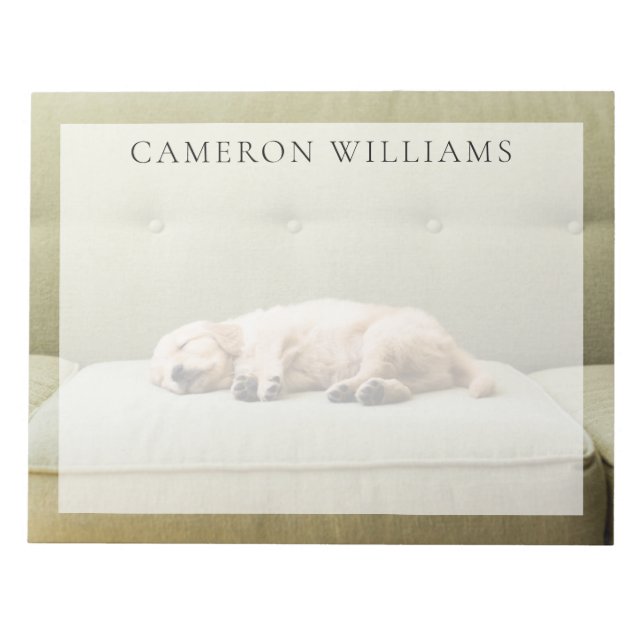 Niedliche Kleintiere | Golden Retriever Puppy 2 Notizblock (Vorderseite)