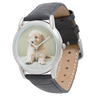 Niedliche Kleintiere   Golden Retriever Puppy Armbanduhr