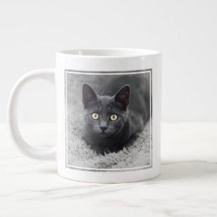 Niedliche Kleintiere   Graue Katze Jumbo-Tasse