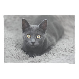 Niedliche Kleintiere Graue Katze Kissenbezug