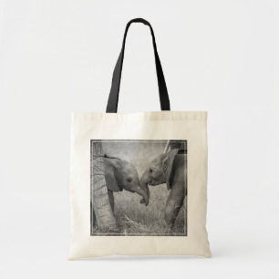 Niedliche Kleintiere Gruß von Baby Elephants Tragetasche