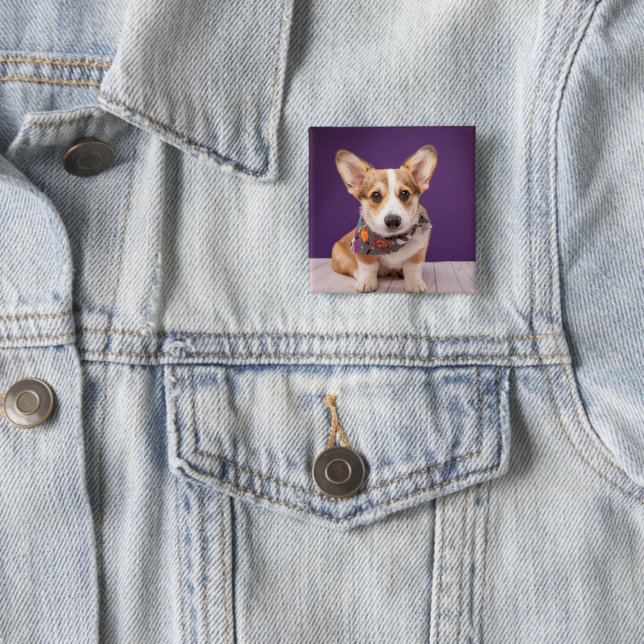 Niedliche Kleintiere | Halloween Corgi Button (Beispiel)