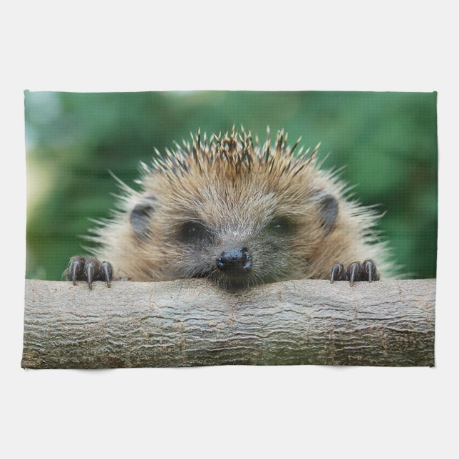 Niedliche Kleintiere | Igel Lächeln Geschirrtuch (Horizontal)