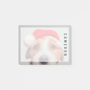 Niedliche Kleintiere Jack Russell Dog Santa Clau Post-it Klebezettel