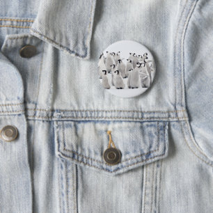 Niedliche Kleintiere   Kaiser Penguin Chicks Button