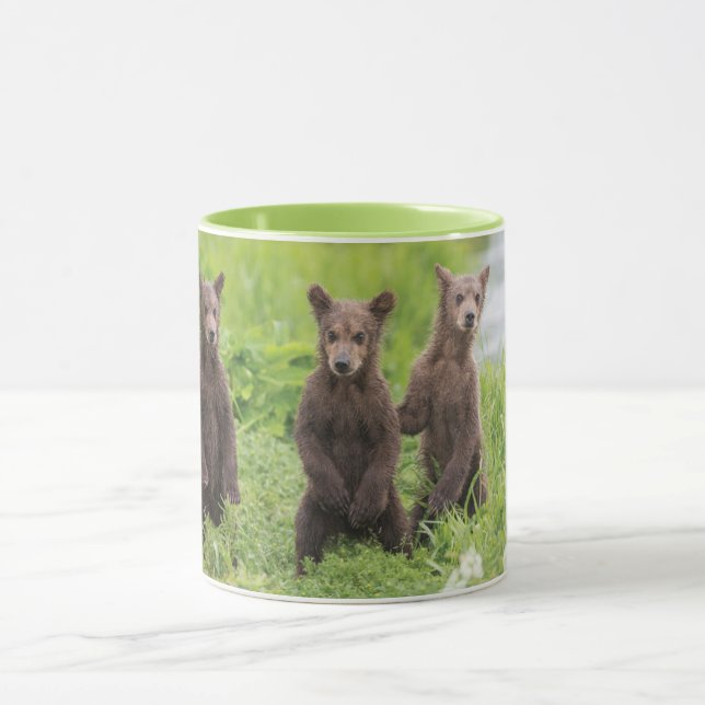 Niedliche Kleintiere | Kamchatka Brown Bear Cubs Tasse (Zentrum)
