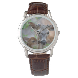 Niedliche Kleintiere Key Deer Stag & Fawn Armbanduhr