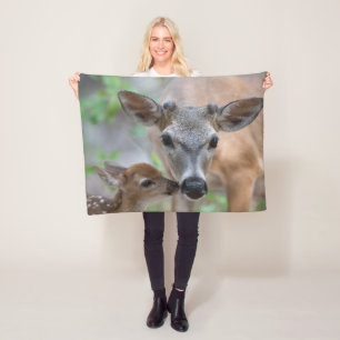 Niedliche Kleintiere   Key Deer Stag & Fawn Fleecedecke