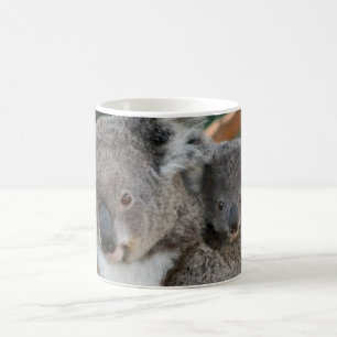 Niedliche Kleintiere   Koala und Joey Kaffeetasse