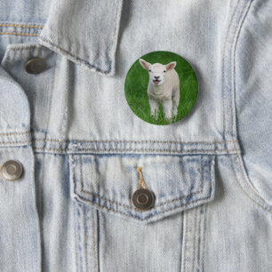 Niedliche Kleintiere Lil Lamb Button