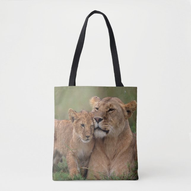 Niedliche Kleintiere | Lion Cub & Mother (Vorderseite)