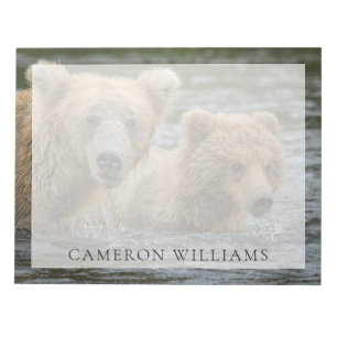Niedliche Kleintiere Mama Bear & Ihre Cubs Notizblock