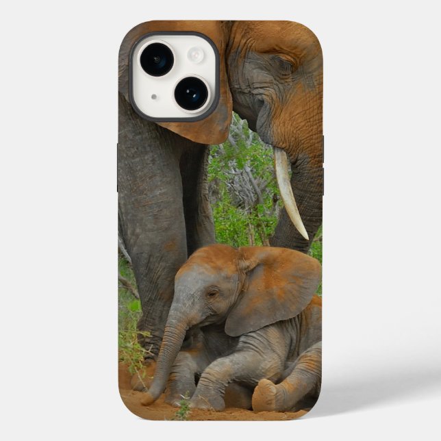 Niedliche Kleintiere | Mama Elephant & Baby Case-Mate iPhone Hülle (Rückseite)