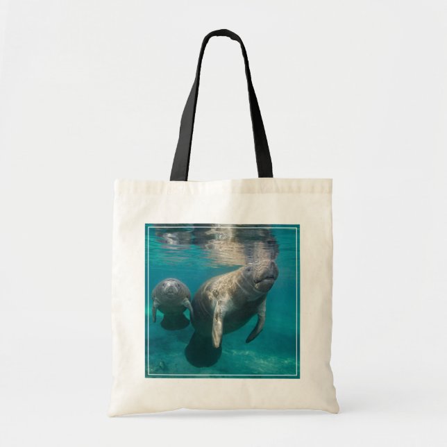 Niedliche Kleintiere | Manatee & Baby Tragetasche (Vorne)