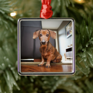 Niedliche Kleintiere Mini-Dackel Welpe Ornament Aus Metall