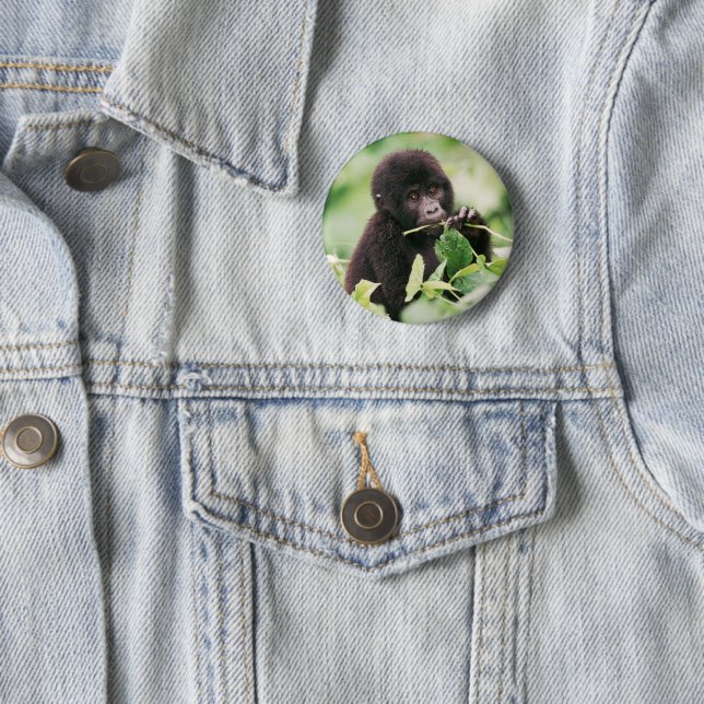 Niedliche Kleintiere | Mountain Gorilla Baby Button (Beispiel)