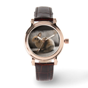 Niedliche Kleintiere Niederländische Zwergkaninc Armbanduhr