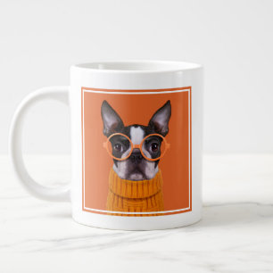 Niedliche Kleintiere Orange Boston Terrier Jumbo-Tasse