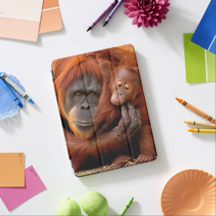Niedliche Kleintiere   Orangutan Mama & Baby iPad Air Hülle