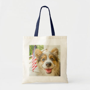 Niedliche Kleintiere Patriotic Corgi Puppy Tragetasche