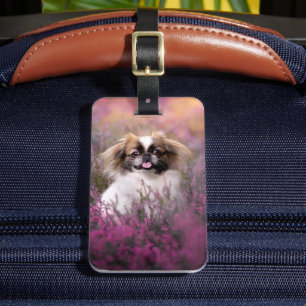 Niedliche Kleintiere   Pekingese Puppy Gepäckanhänger