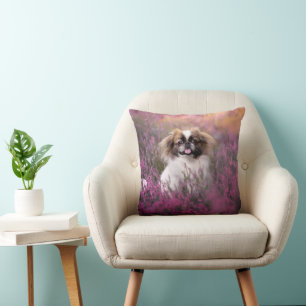 Niedliche Kleintiere Pekingese Puppy Kissen