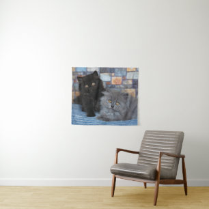 Niedliche Kleintiere   Persische Kätzchen auf der  Wandteppich