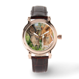 Niedliche Kleintiere   Pferdekälte Armbanduhr