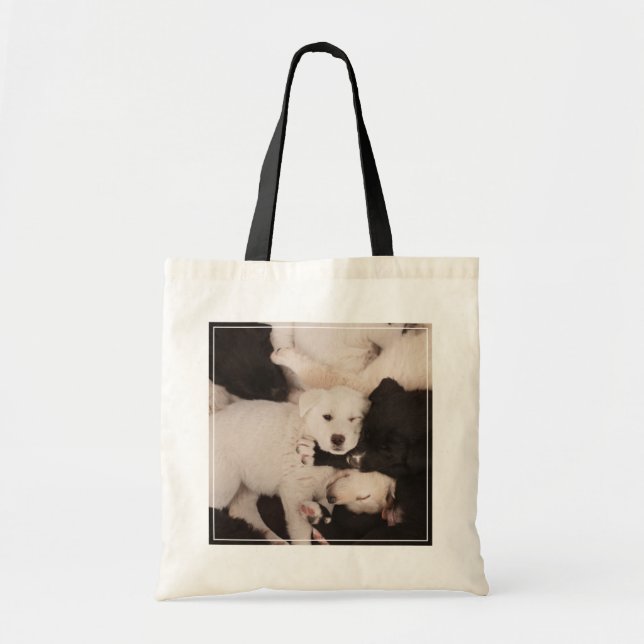 Niedliche Kleintiere | Pile von Welpen Tragetasche (Vorne)