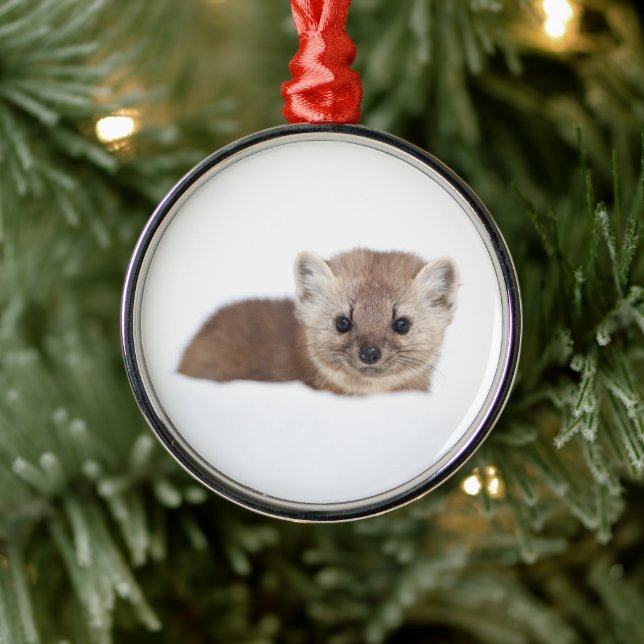 Niedliche Kleintiere | Pine Marten Ornament Aus Metall (Baum)