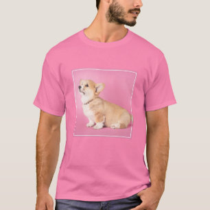Niedliche Kleintiere Pink Corgi Puppy T-Shirt
