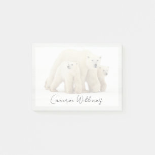 Niedliche Kleintiere Polar Bear Family Post-it Klebezettel