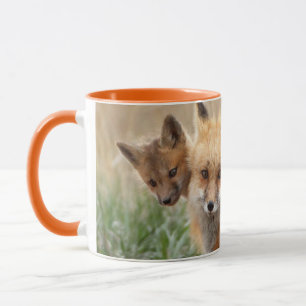 Niedliche Kleintiere   Red Fox & Baby Tasse