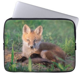Niedliche Kleintiere   Red Fox Kit Relaxen Laptopschutzhülle