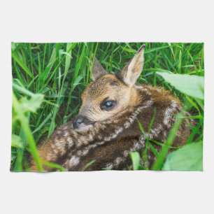 Niedliche Kleintiere   Roe Deer Baby Geschirrtuch