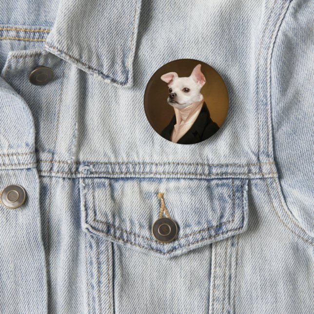 Niedliche Kleintiere | Royal Chihuahua Portrait Button (Beispiel)