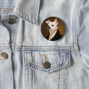 Niedliche Kleintiere Royal Chihuahua Portrait Button