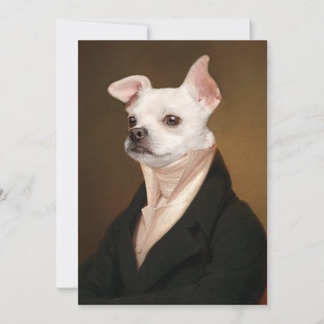 Niedliche Kleintiere | Royal Chihuahua Portrait Dankeskarte (Vorderseite)
