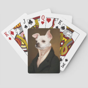 Niedliche Kleintiere   Royal Chihuahua Portrait Spielkarten