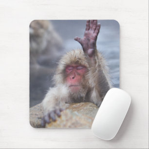 Niedliche Kleintiere   Schneeaffe Mousepad
