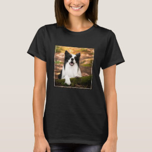 Niedliche Kleintiere   Schwarz-Weiß-Border-Collie T-Shirt