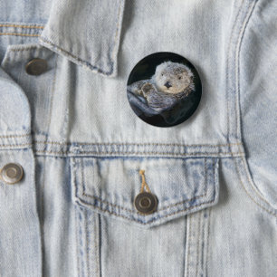 Niedliche Kleintiere Sea Otter Floating Button