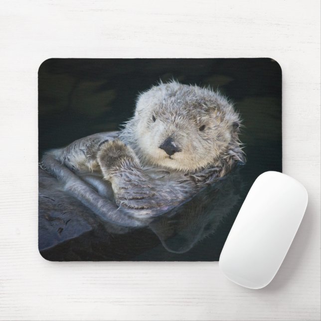 Niedliche Kleintiere | Sea Otter Floating Mousepad (Mit Mouse)