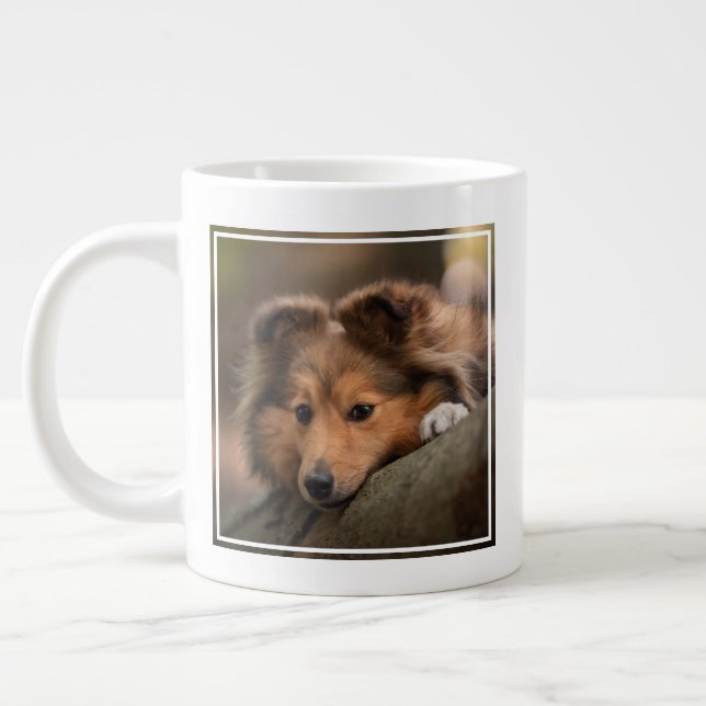 Niedliche Kleintiere | Shetland Sheepdog Welppy Jumbo-Tasse (Links)