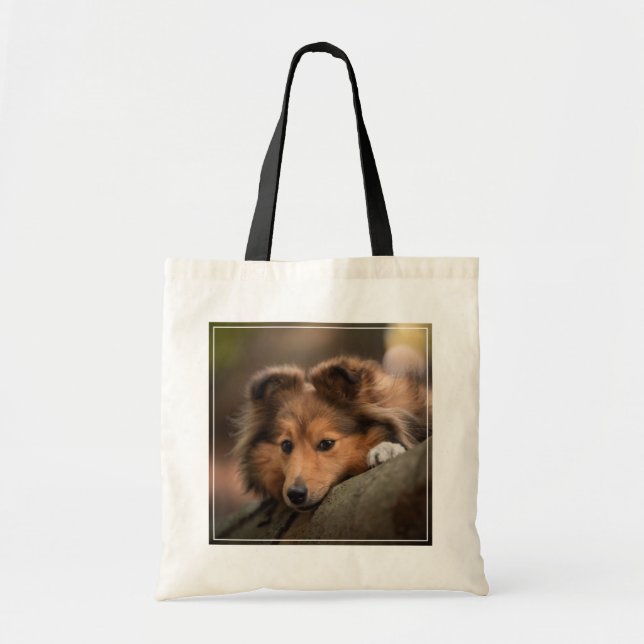 Niedliche Kleintiere | Shetland Sheepdog Welppy Tragetasche (Vorne)