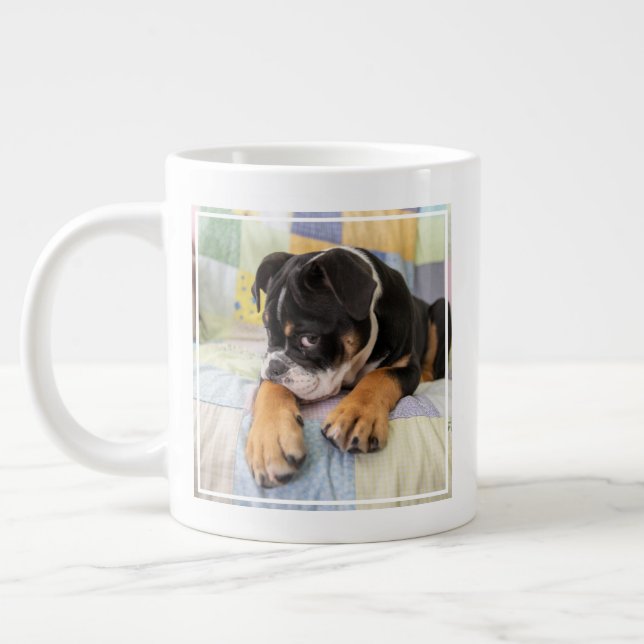 Niedliche Kleintiere | Shi Old English Bulldog Jumbo-Tasse (Links)