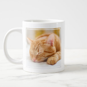 Niedliche Kleintiere   Sleeping Ginger Cat Jumbo-Tasse