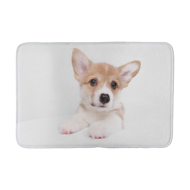 Niedliche Kleintiere | Sweet Baby Corgi Badematte (Vorderseite)